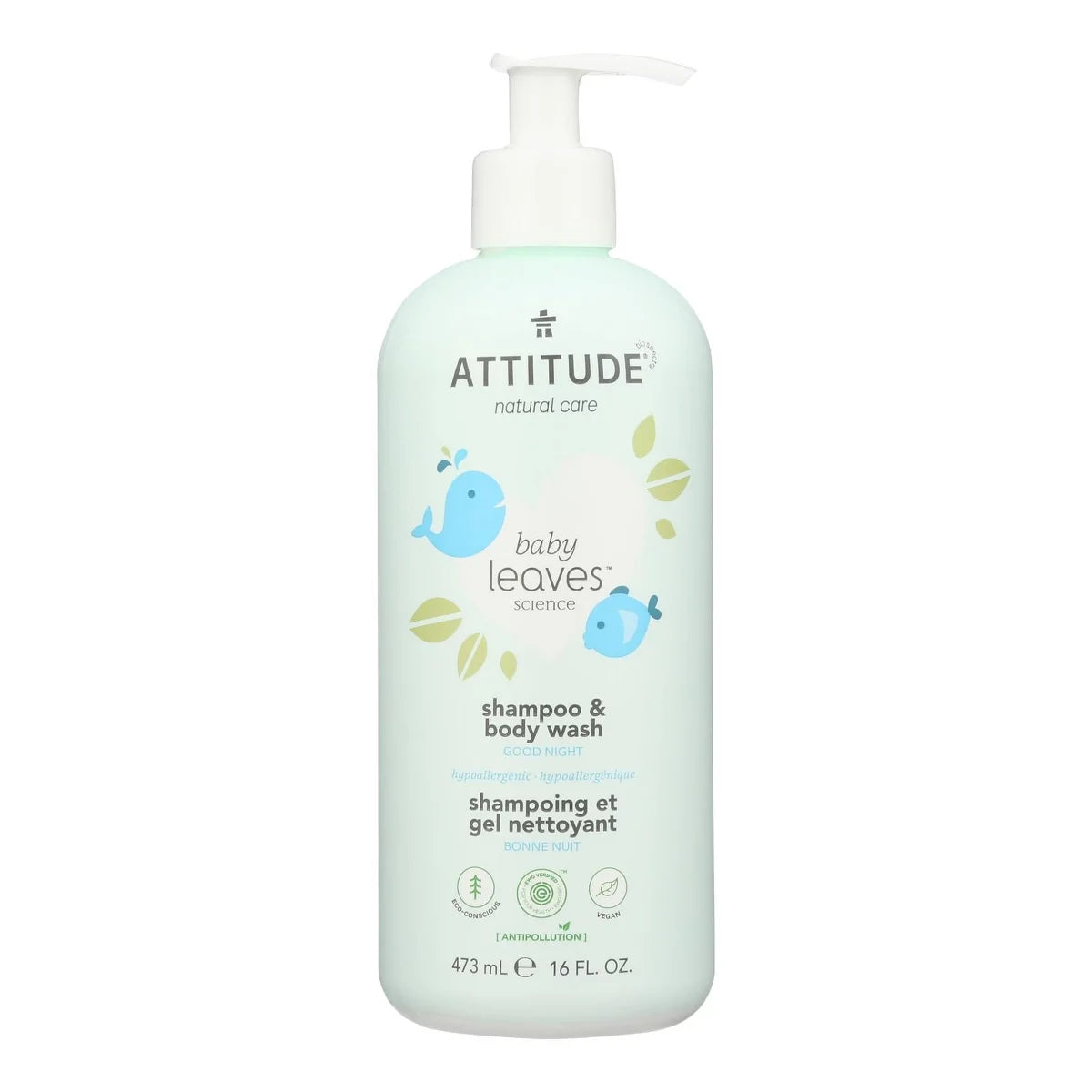 Attitude Baby Good Night Shampoo and Body Wash - 16 oz